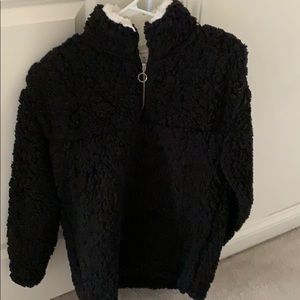 Big fuzzy quarter zip pull over